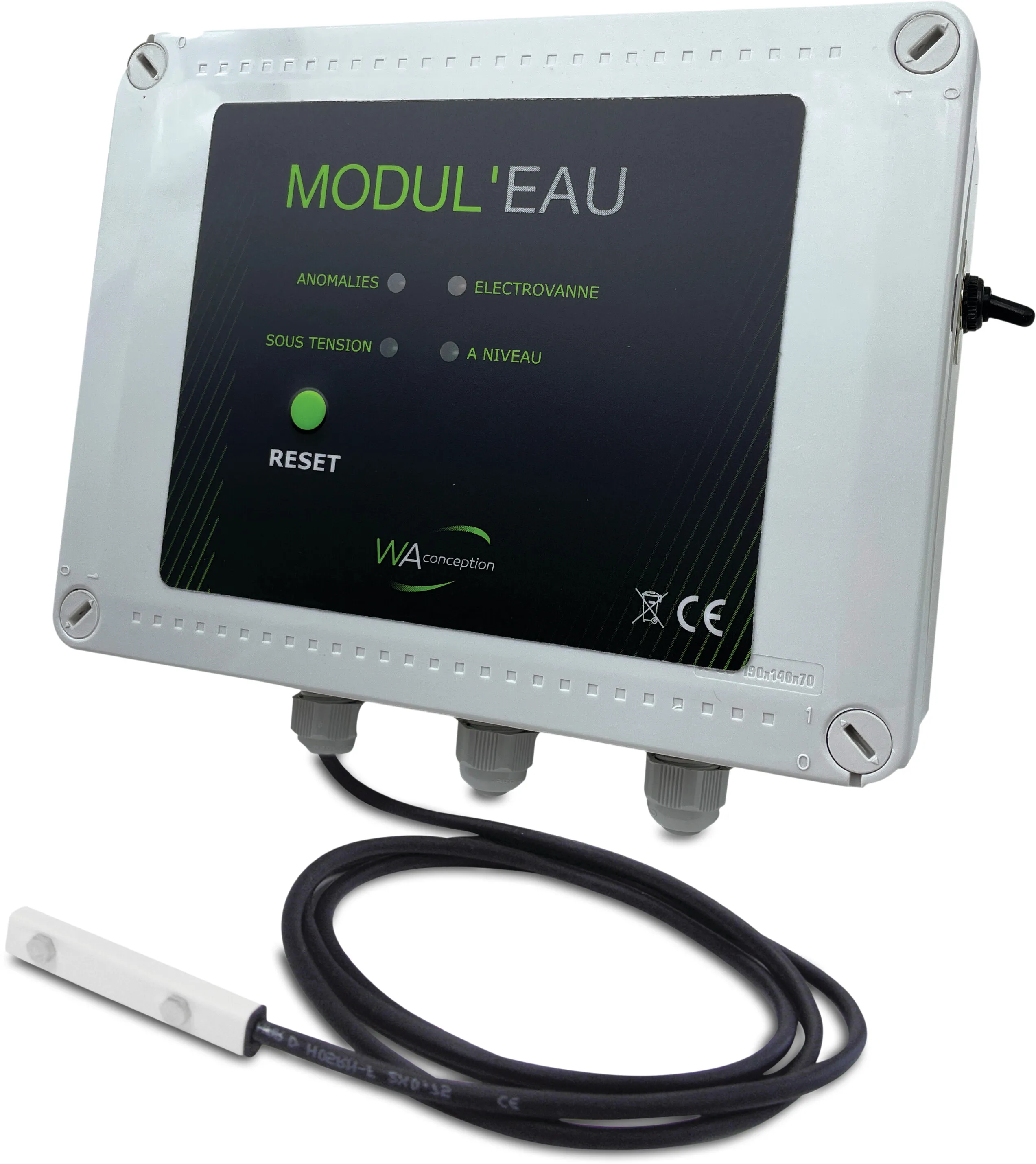 Weltico Elektronischer Niveauregler 230VAC Weiß Typ Design