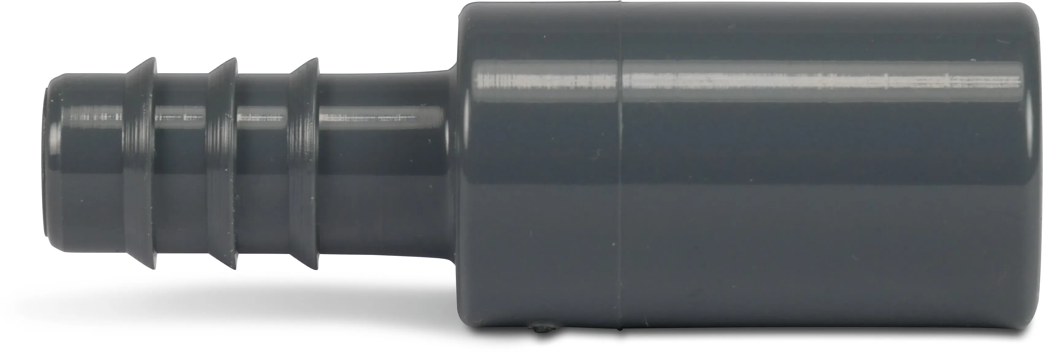 VDL Adaptor bush PVC 20 mm x 12 mm glue spigot x barbed grey