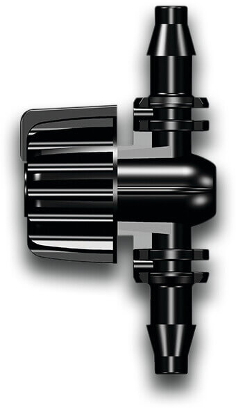 Micro valve PP 4,5 mm barbed black