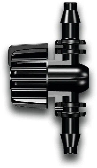 Mikro Absperrhahn PP 4,5 mm Tülle Schwarz