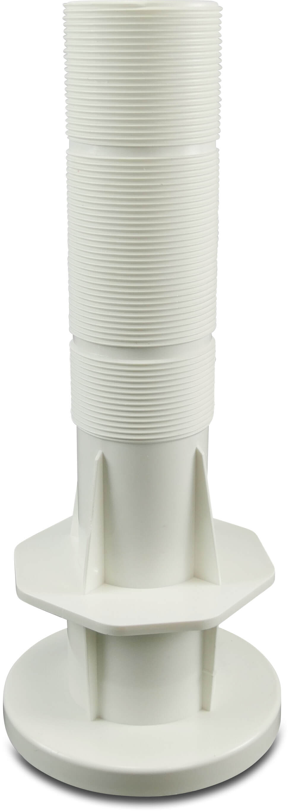 Flotide Væggennemføring ABS 50 mm x 2" limmuffe x indvendig gevind hvid 300,30 mm