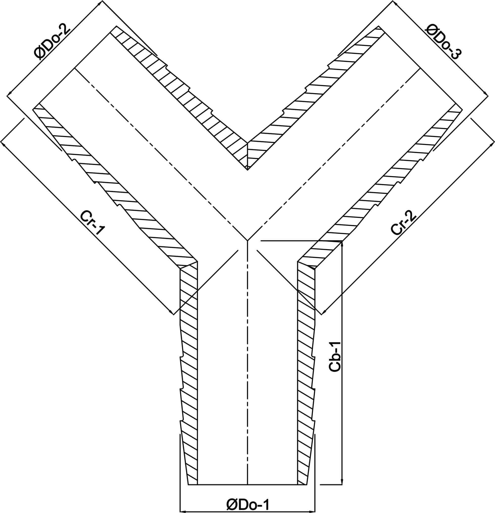 Y-Stück POM 5 mm Schlauchtülle 10bar Weiß
