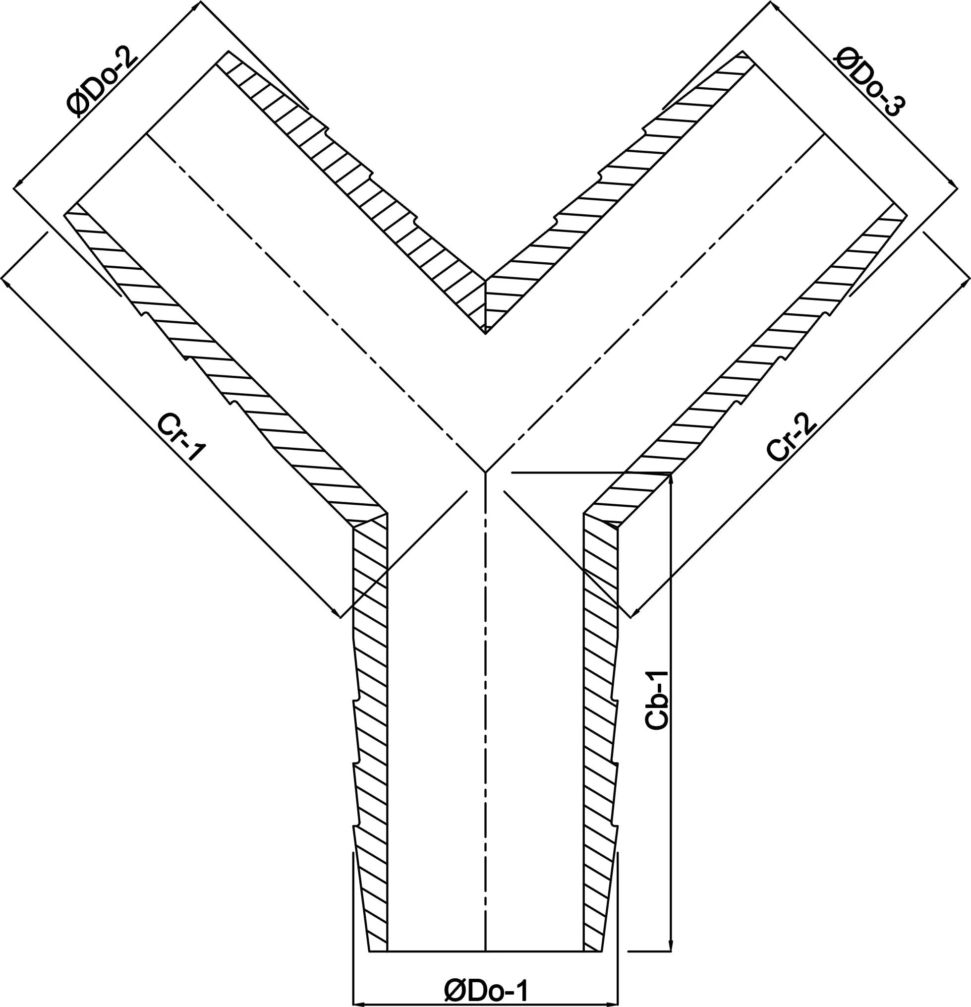 Y-stuk POM 19 mm slangtule 10bar wit
