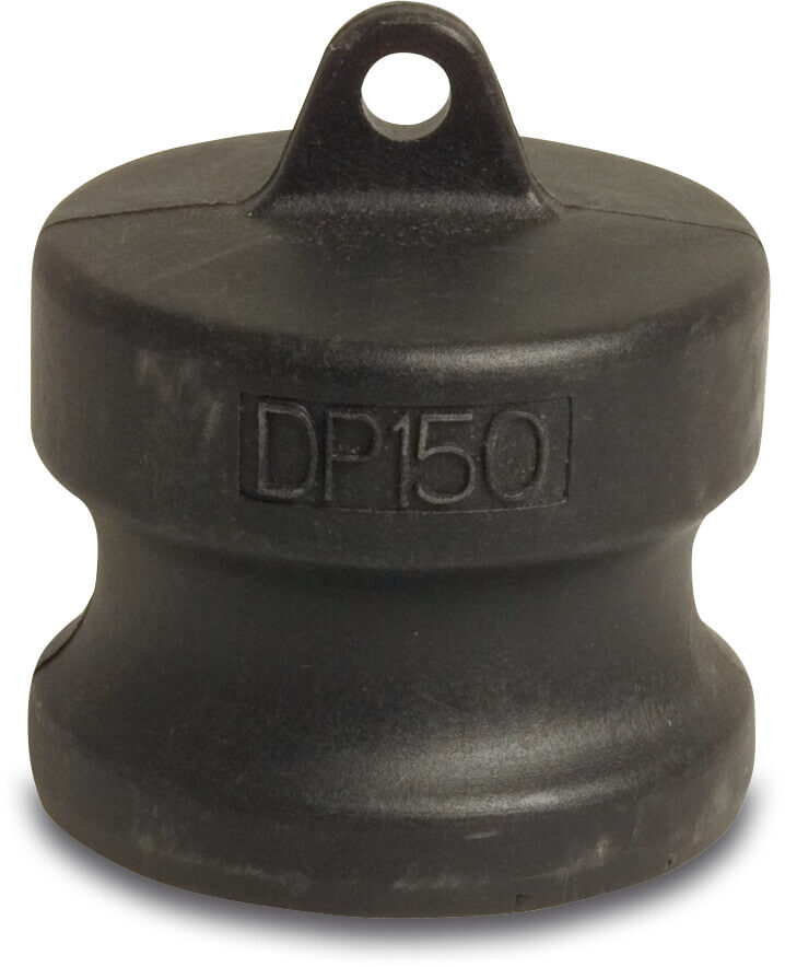 Blindkoppeling PP 2" V-deel Camlock 6bar zwart type Camlock DP