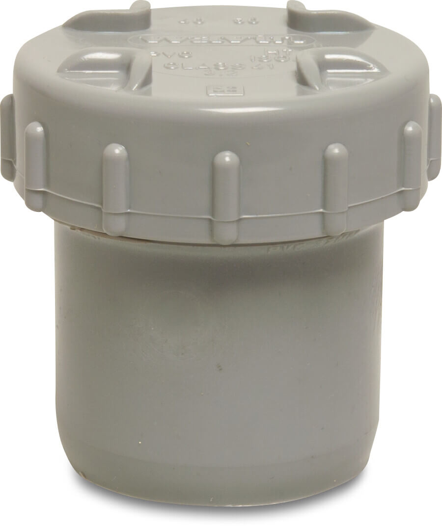 Drainage end set PVC-U KOMO glue spigot grey