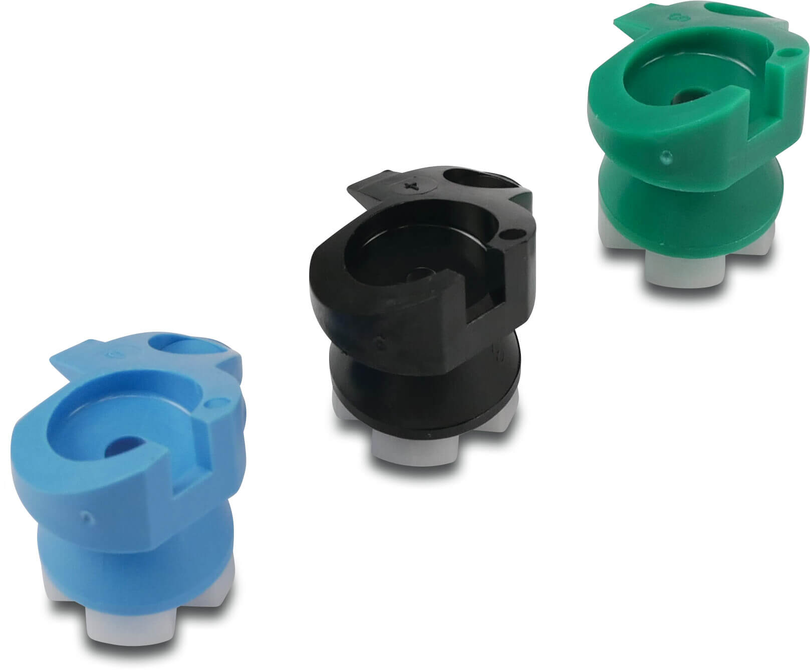 Rain Bird Dyse plastik sort/lyseblå/grøn type Falcon 6504 & 8005 series #04/#06/#08