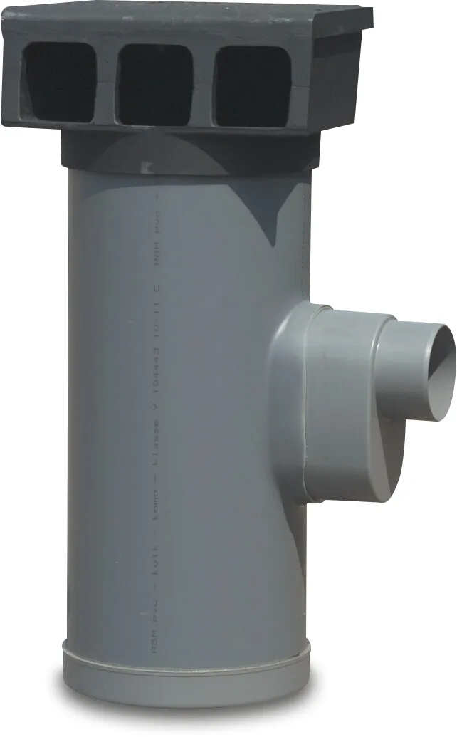 Street drain PVC-U 315 mm x 125 mm spigot grey KOMO type TK 315-2