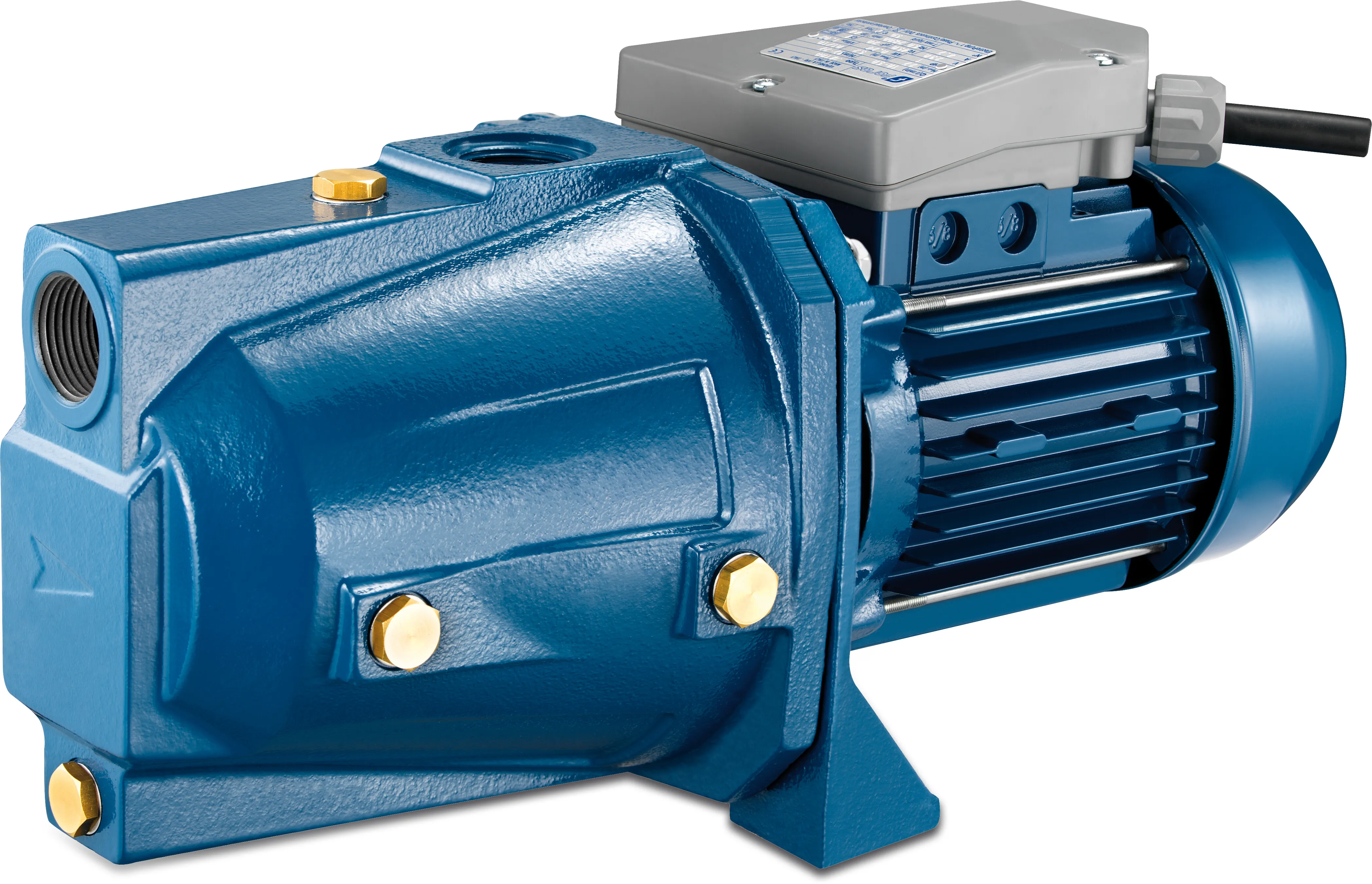 Foras Jet pump cast iron 1 1/2" x 1 1/4" female thread 8bar 8,2A 230VAC blue self priming type JAM 150