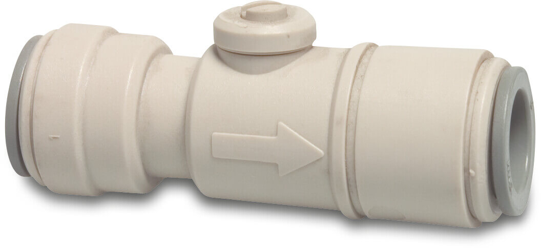 Speedfit Ball valve POM 15 mm push-in 10bar grey DVGW/KIWA/WRAS