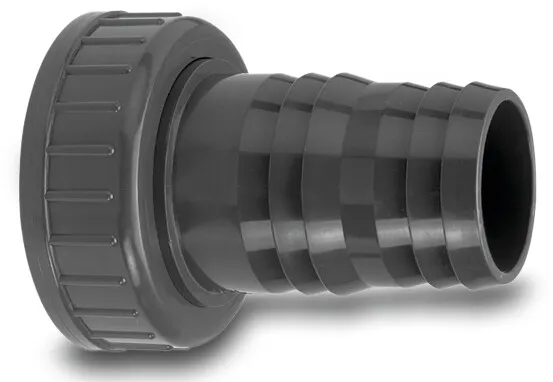 VDL 2/3 Schlauchtülle PVC-U 1 1/2" x 32 mm Innengewinde x Schlauchtülle Grau