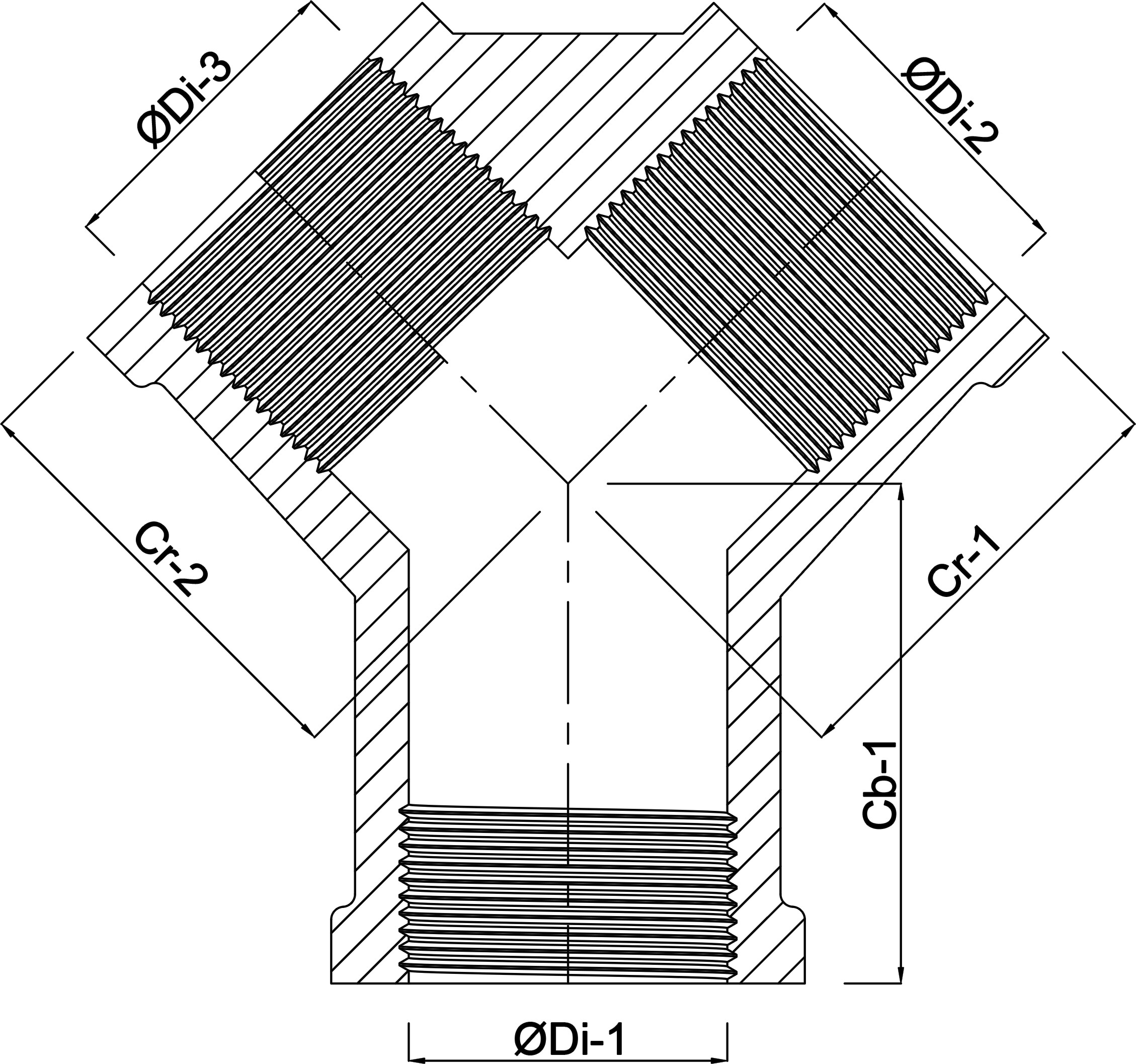 Profec Y-koppling mässing 3/8" invändig gänga 30bar