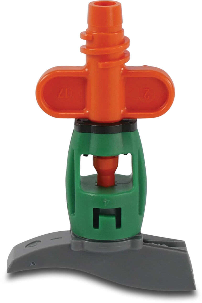 NaanDan Mikrosprinkler plastik bayonet M 43 - 200L/t 360° grøn type Green Spin