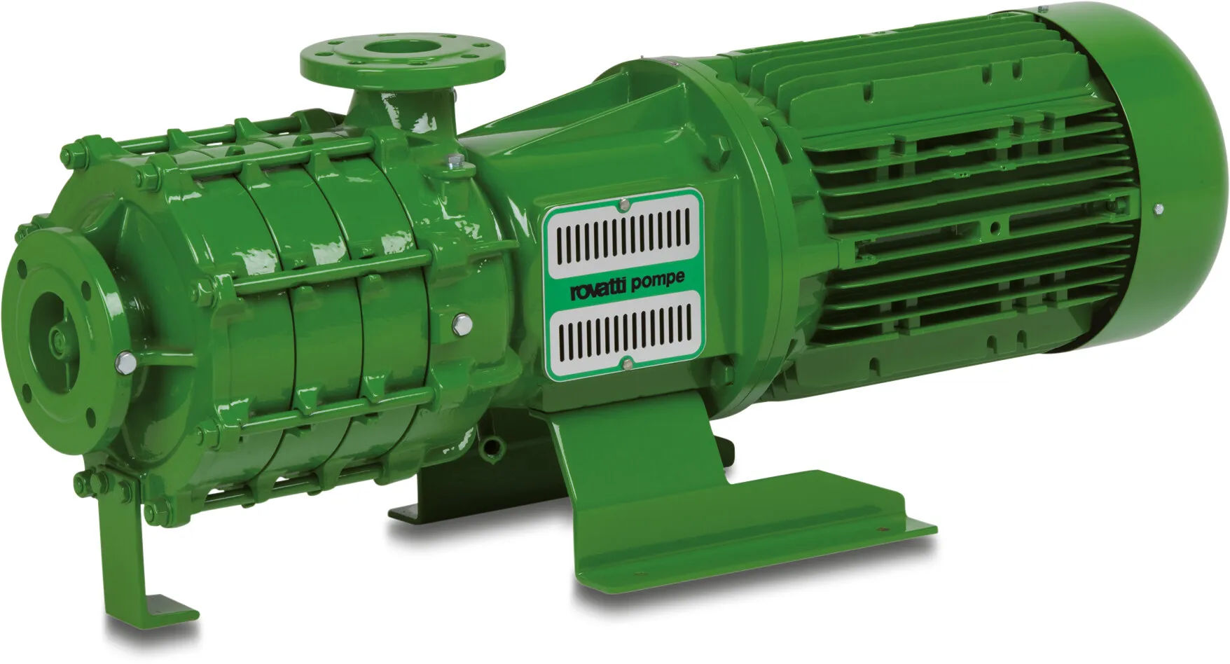 Rovatti Mehrstufige Kreiselpumpe Gusseisen DN65 x DN50 DIN Flansch 27bar 13,1A 400VAC Grün Typ ME 10K65-22/3