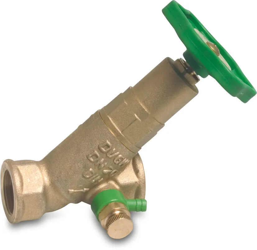 Vrijstroomafsluiter messing 3/4" binnendraad 10bar DN20 DVGW