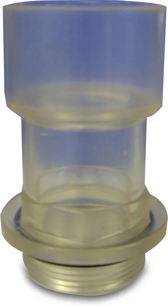 Praher Verre de contrôle PVC-U filetage mâle x collage femelle transparent