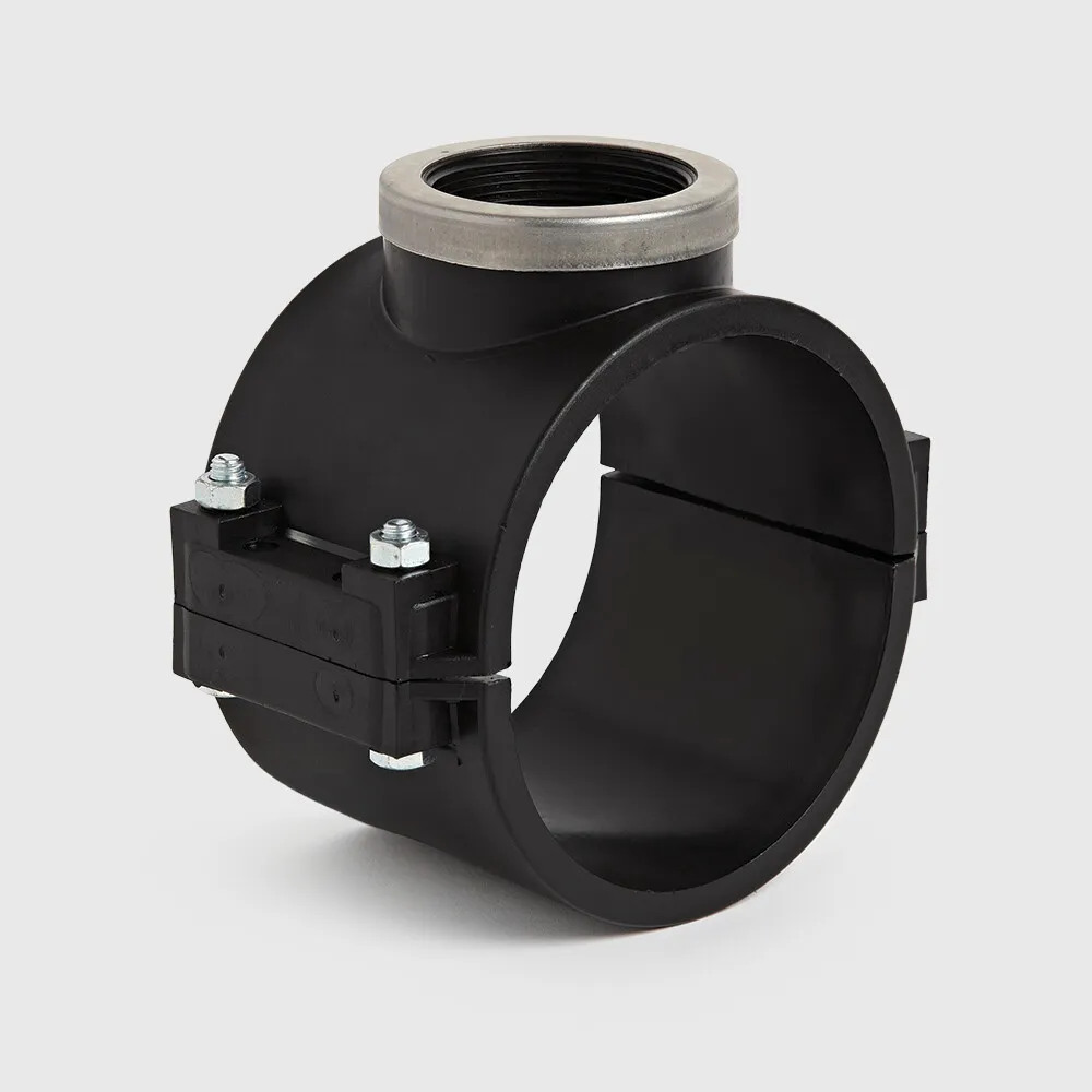 Profec Anbohrschelle PP 280 mm x 4" Schelle x Innengewinde 6bar Schwarz Typ Edelstahl Ring