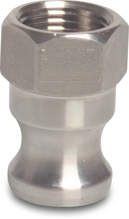 Quick coupler stainless steel 316 1 1/2" male part Camlock x female thread 16bar type Camlock A