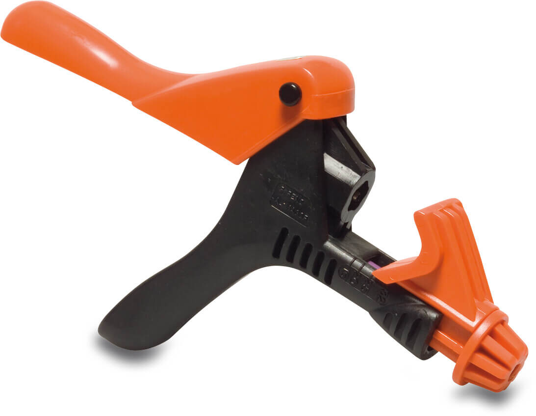 PE Punch plastic 4 mm orange/black for PE