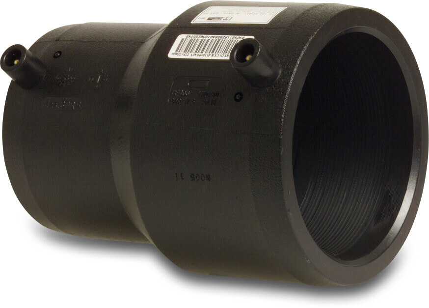 Profec Reducer socket PE100 50 mm x 40 mm electrofusion socket SDR11 24VAC 10bar 16bar black DVGW