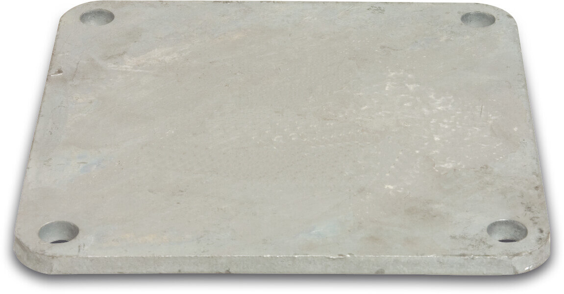 Bride aveugle acier galvanisé 8" bride carrée DN180