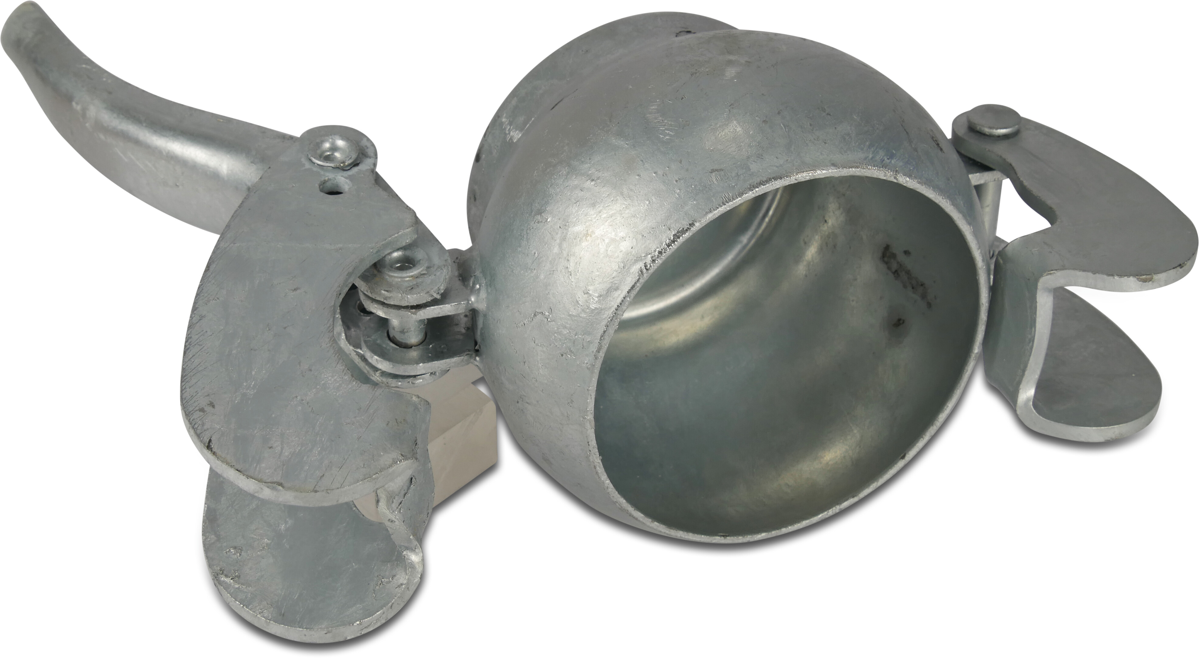 Endestykke kobling stål galvaniseret 108 mm han-del Bauer type Bauer S9