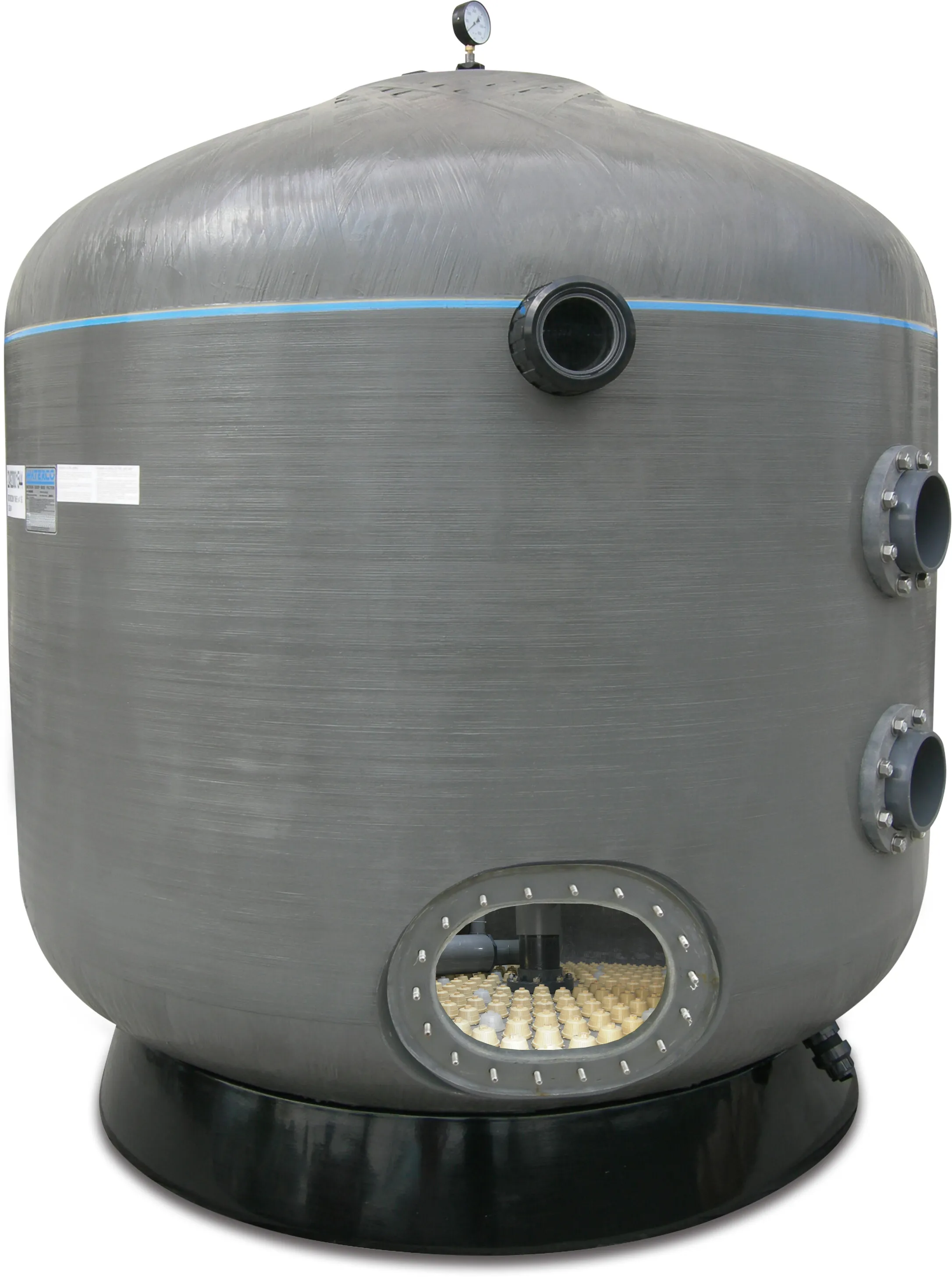Waterco Commercial sand filter Glasfaser 3"/90mm DIN Flansch 4bar Grau Typ SPDD1050