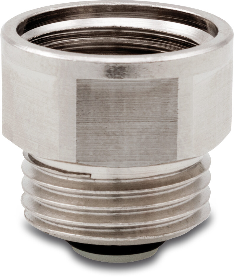 Itap Rückschlagventil Messing Vernickelt 1/2" Außengewinde x Innengewinde 10bar Typ 365