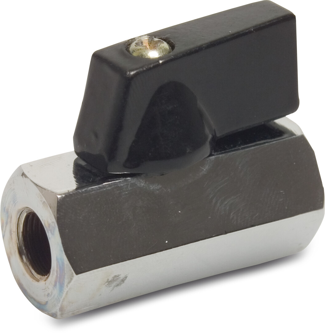 Profec Mini ball valve brass chrome plated 1/2" female thread 15bar type 400