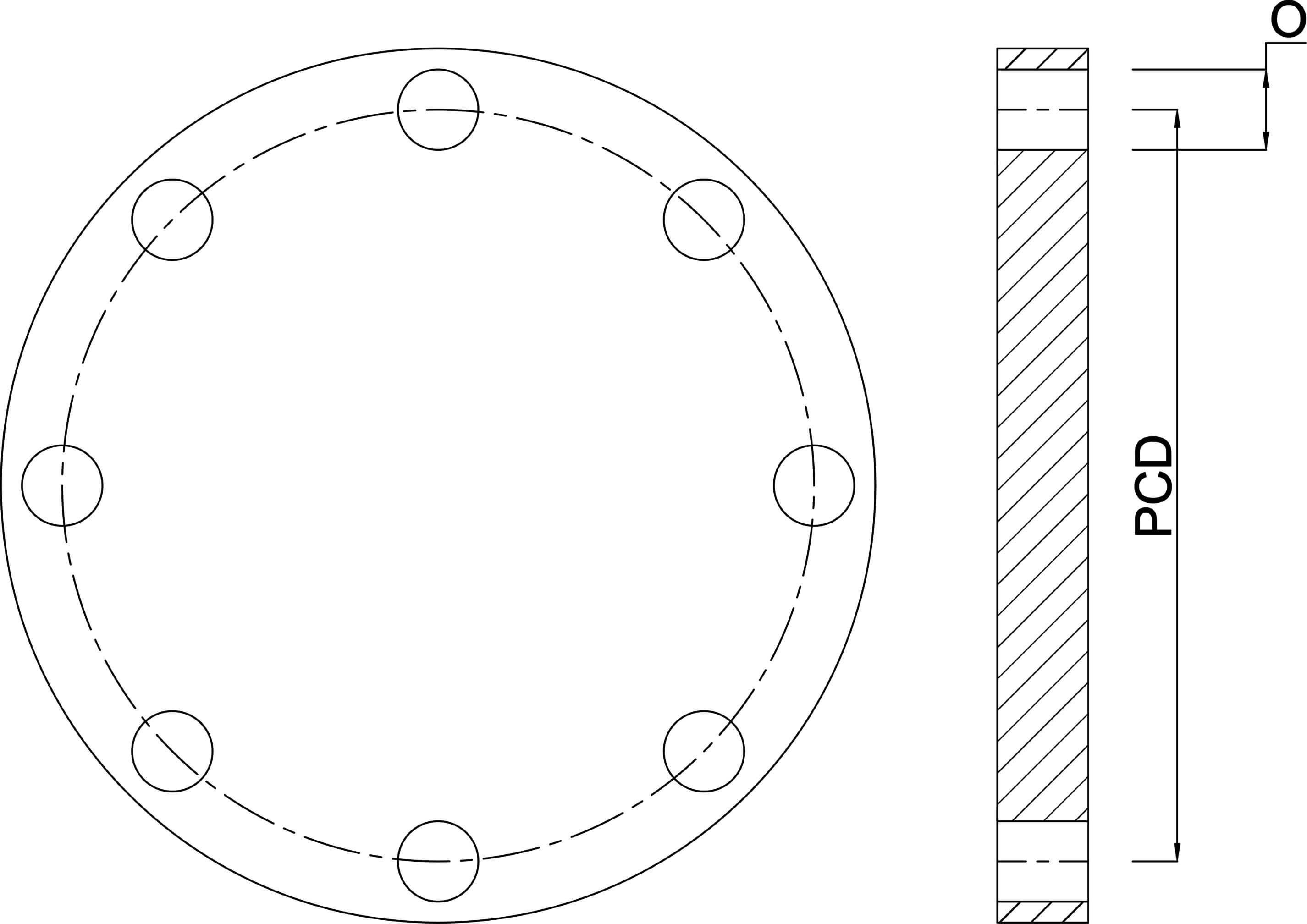 Blind flange stainless steel 316 DN65 DIN flange 16bar DN65 PN16