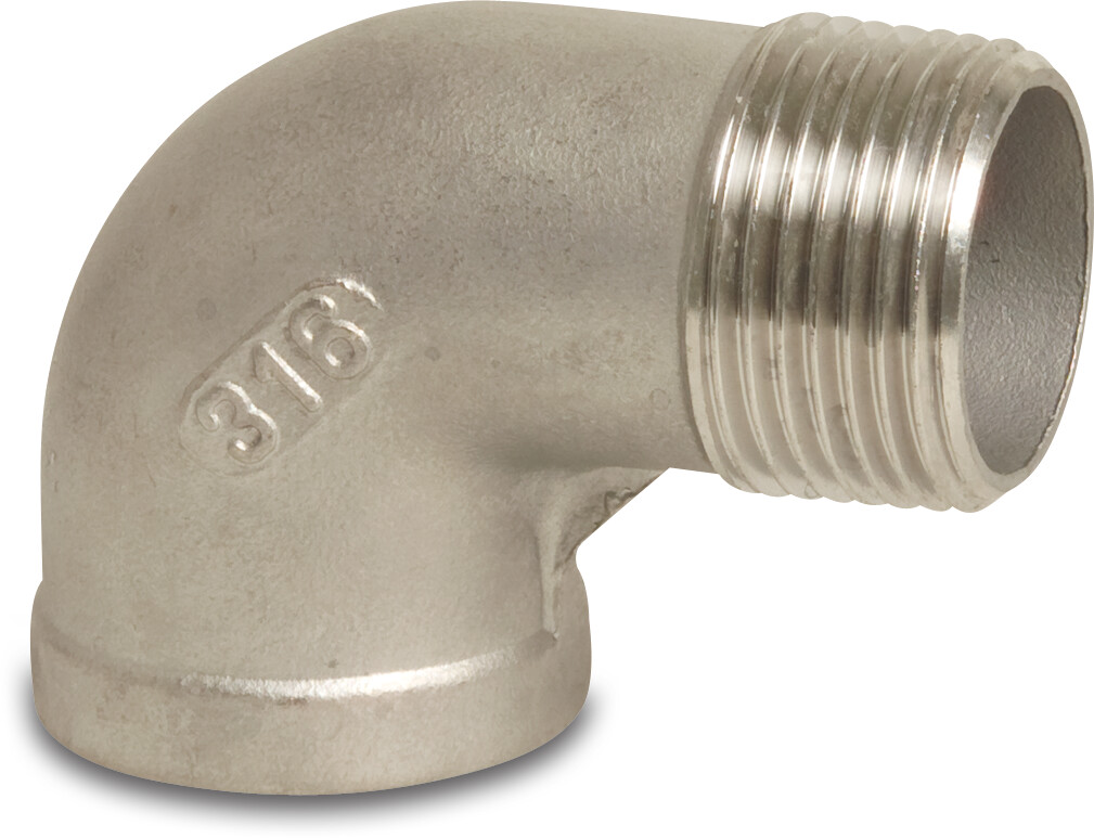 Profec Nr. 92 Knie 90° RVS 316 3/4" binnendraad x buitendraad S1