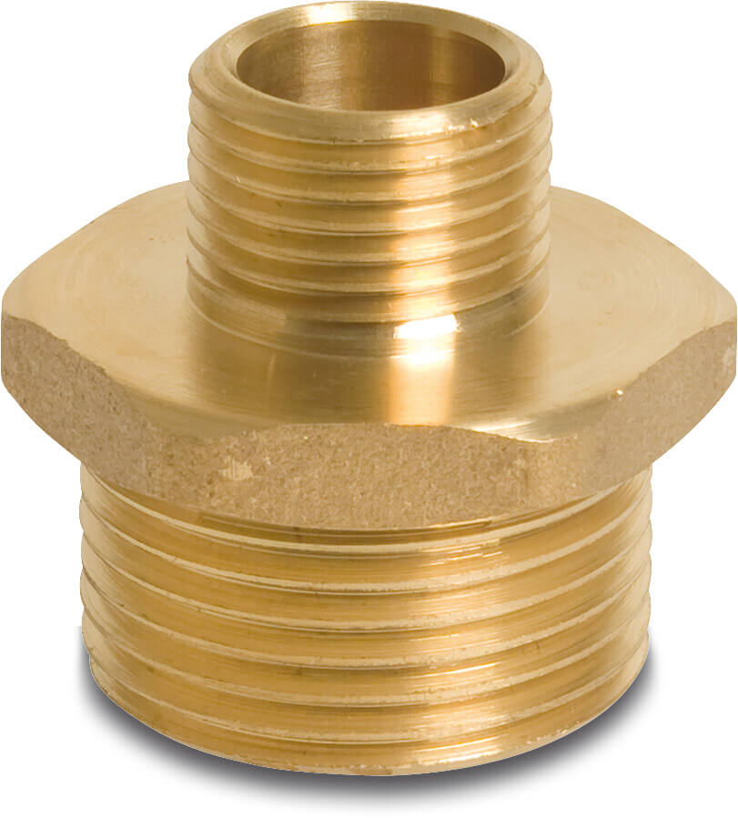 Profec Nr. 245 Reducer nipple brass 1 1/4" x 1" male thread 30bar