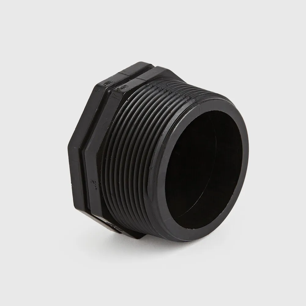 Plug PP 1" male thread 10bar black