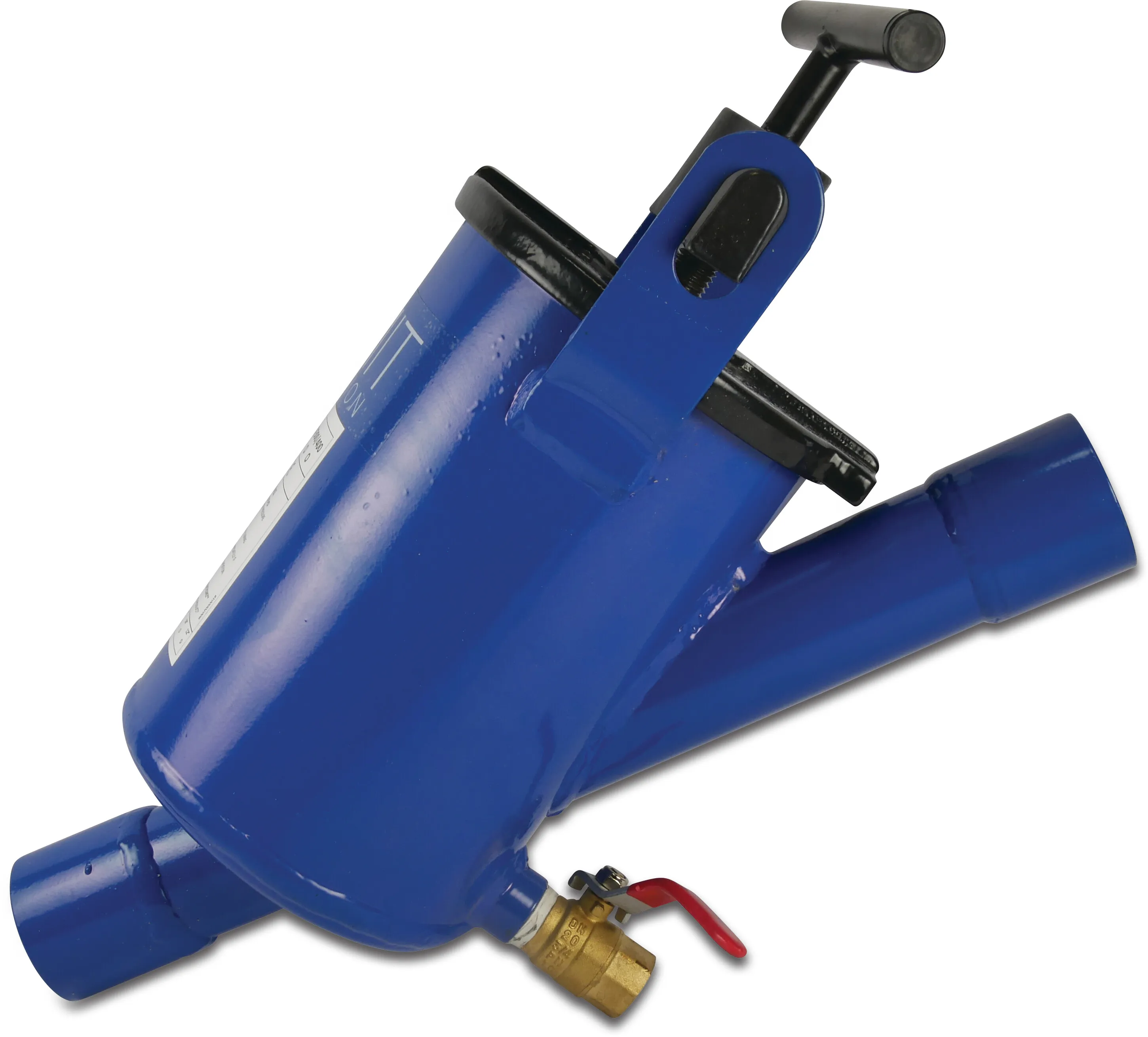 Yamit Inline filter carbon steel ST37.2 epoxy coating 2" binnendraad 8bar 120micron RVS gaas blauw type Serie 200