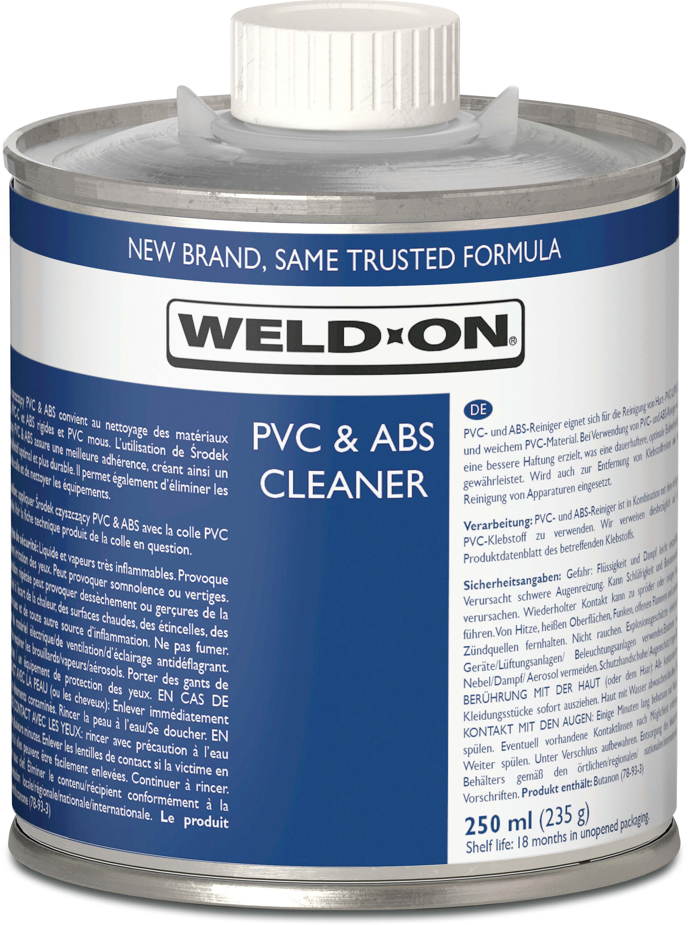 Weld-On Reiniger 0,65ltr Typ SabaClean PVC & ABS Label EN/DE/NL/FR