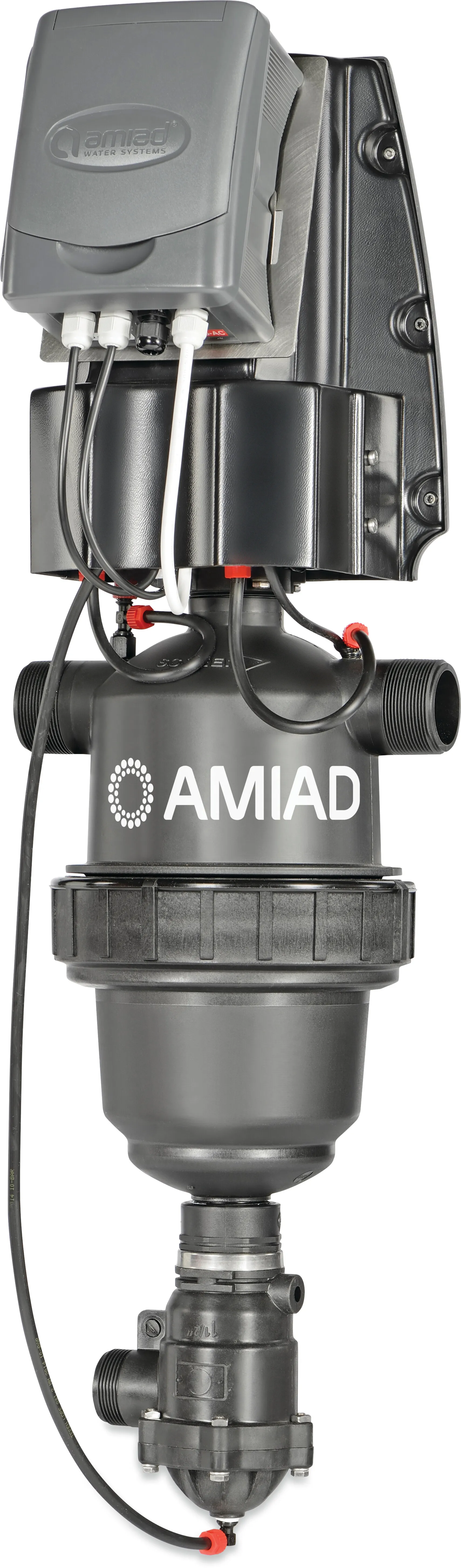 Amiad Automatic screen filter nylon 2" male thread 8bar 130micron 0,13 mm stainless steel 316 24VAC black type TAF 500