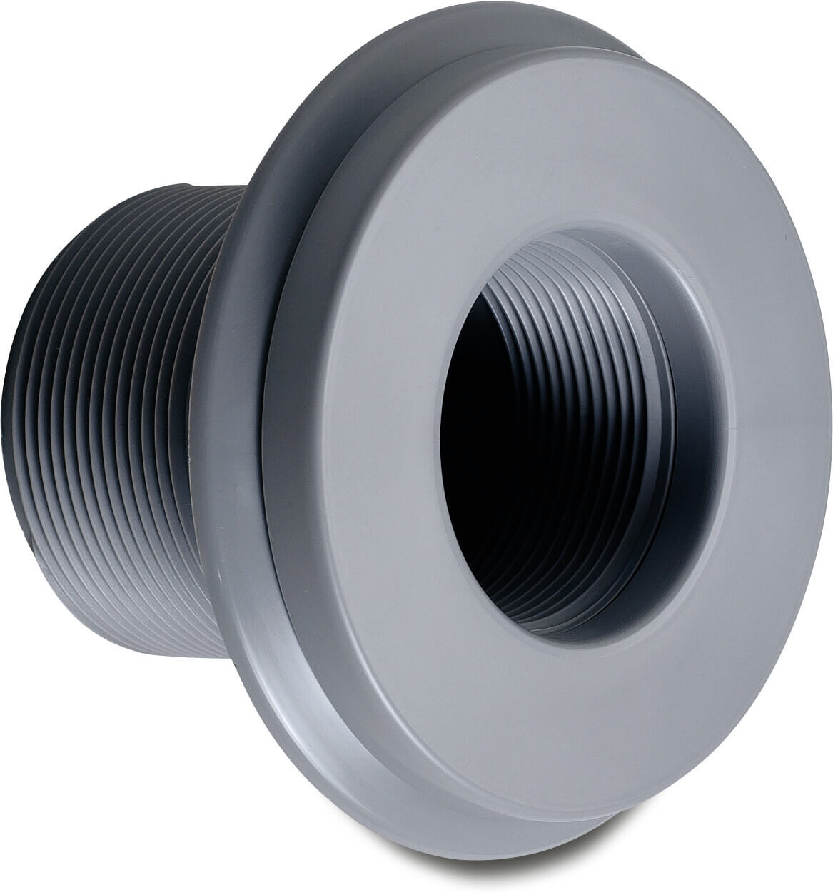 Hayward Inlet fitting ABS 50 mm x 2" glue socket x male thread grey