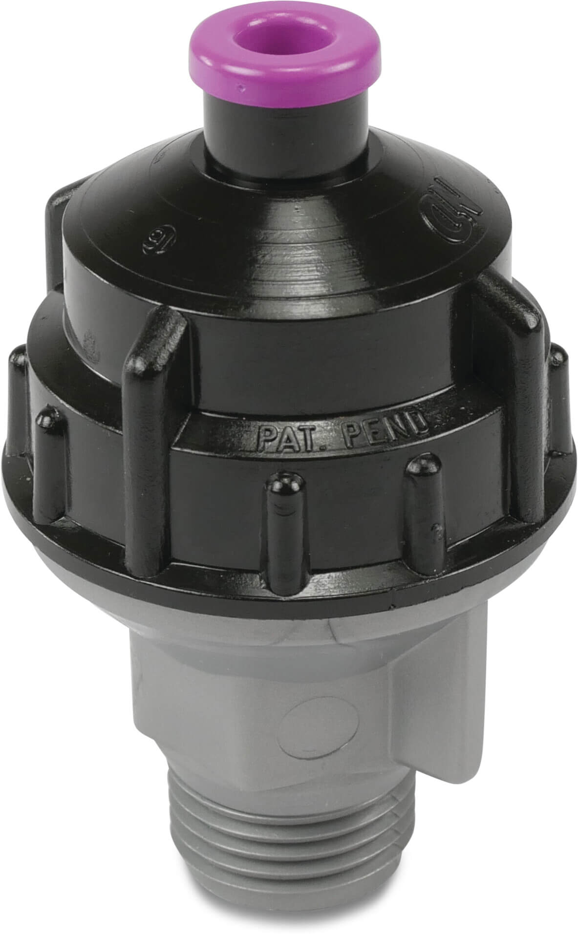 NaanDan Full circle sprinkler plastic 1/2" male thread black type Mamkad 16 FR