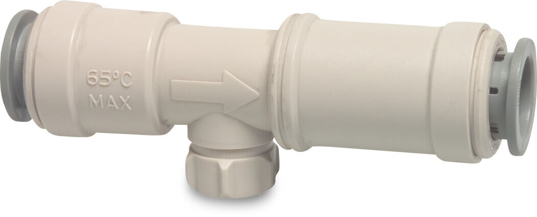 Speedfit Non return valve POM 15 mm push-in 10bar light grey DVGW/KIWA/WRAS