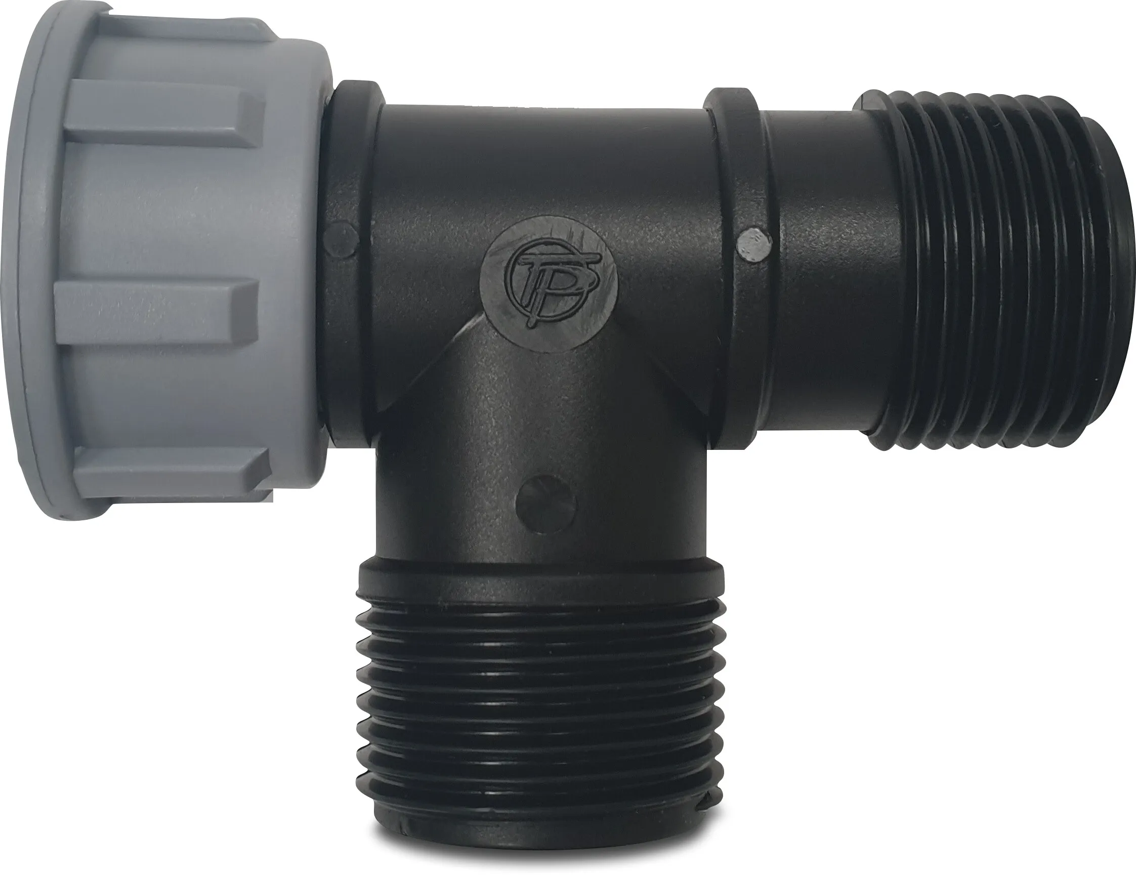 Tavlit Swivel T-piece 90° PP 1" female thread x male thread x male thread 10bar type with O-ring