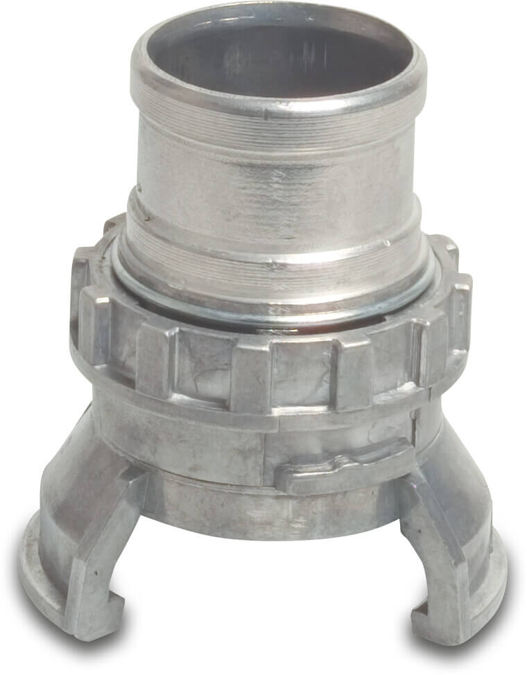 Quick coupler aluminium DN40 DSP with locking ring x hose tail type DSP
