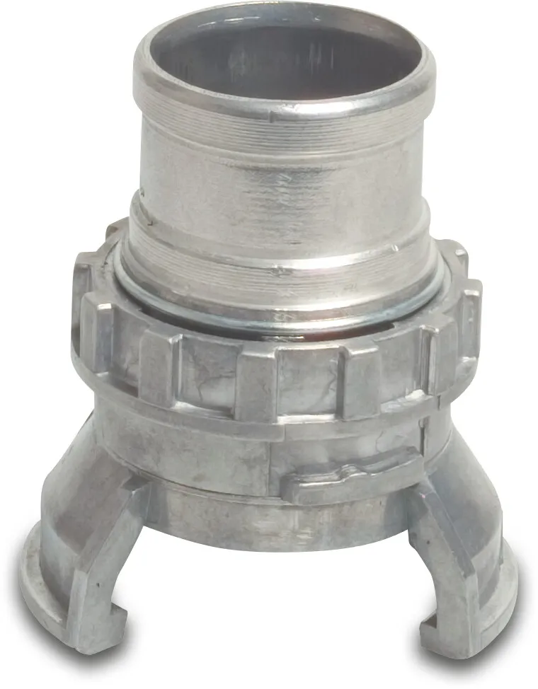 Quick coupler aluminium DN40 DSP with locking ring x hose tail type DSP