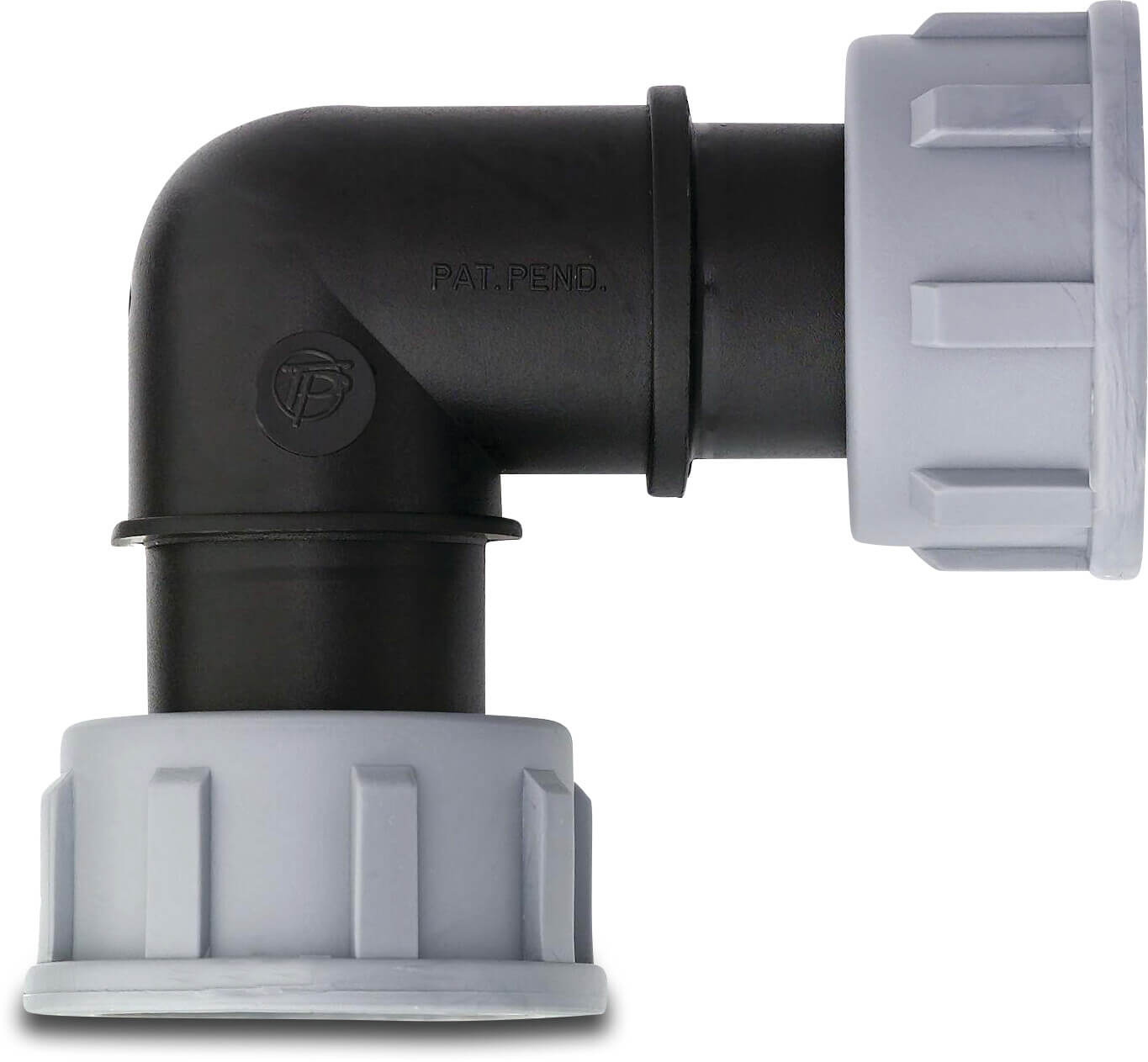 Tavlit Swivel knie 90° PP 10 bar binnendraad type with O-ring