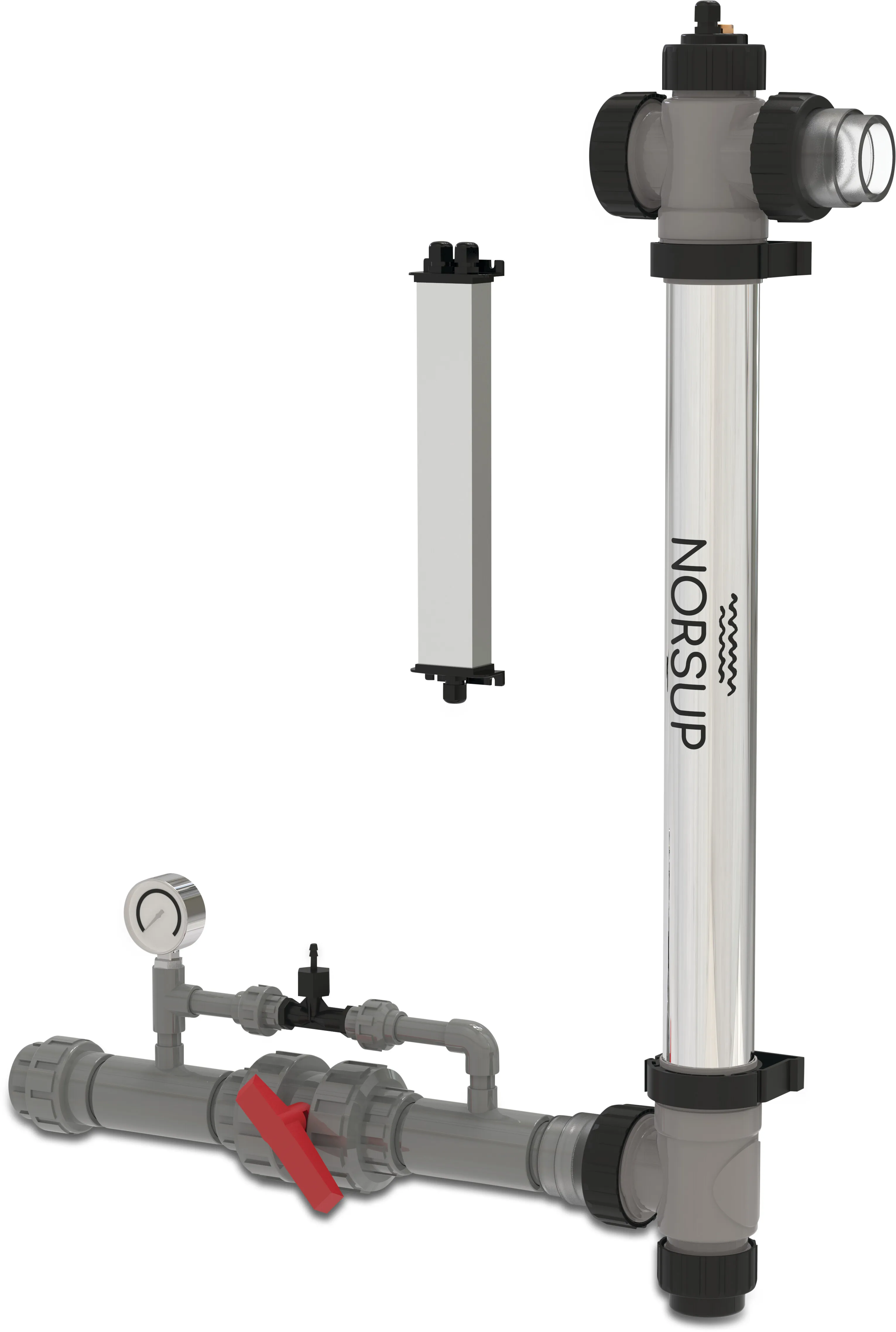 Norsup UV & Ozon ensemble de désinfection 63 mm x 2" collage femelle x filetage femelle 2.5bar type AOP 75