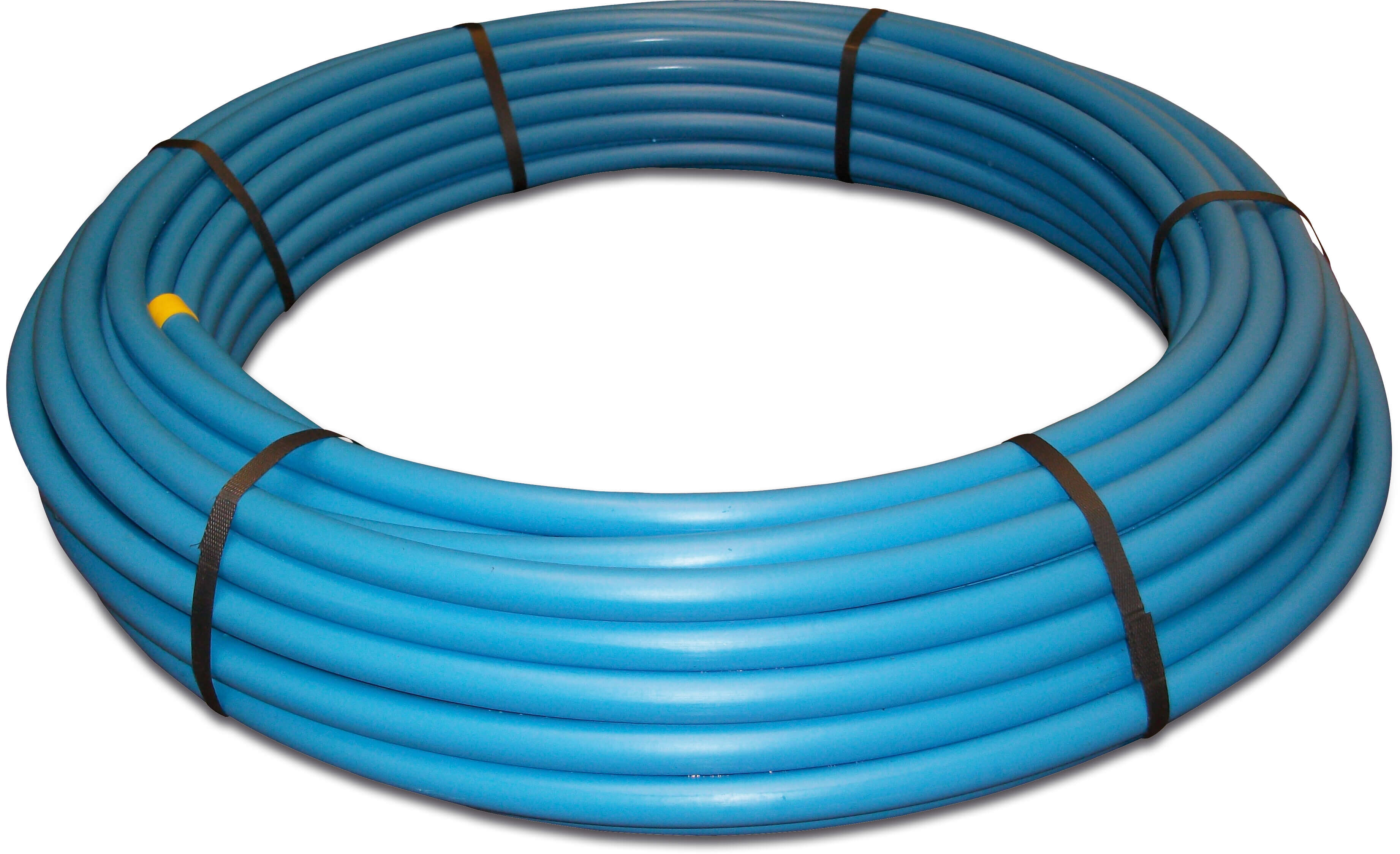 Pressure pipe PE80 50 mm x 4,6 mm plain SDR11 12,5bar blue 100m DWI