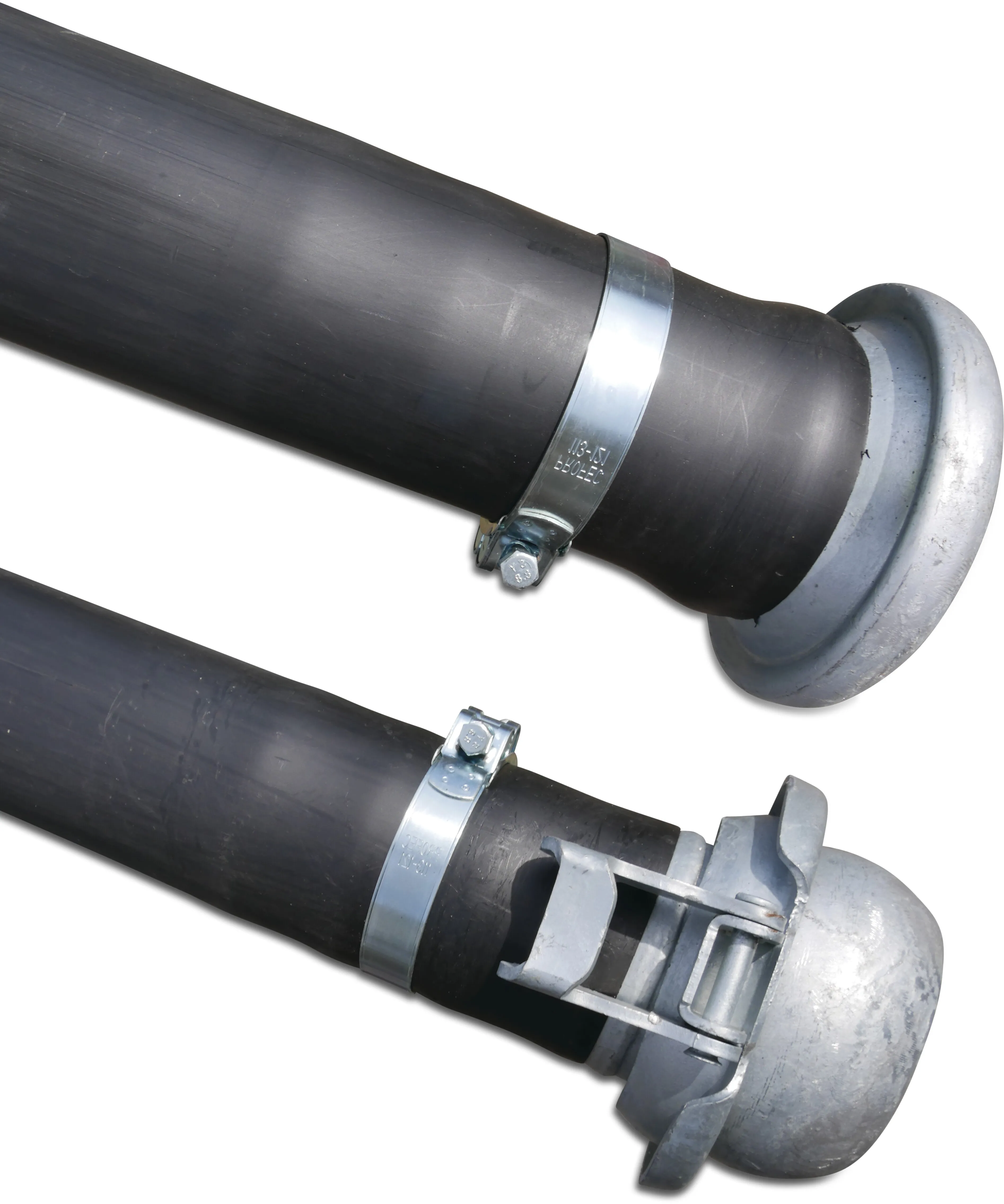 Quick coupler pipe PE40 regenerated 108 mm female part Bauer x male part Bauer 6m type Bauer