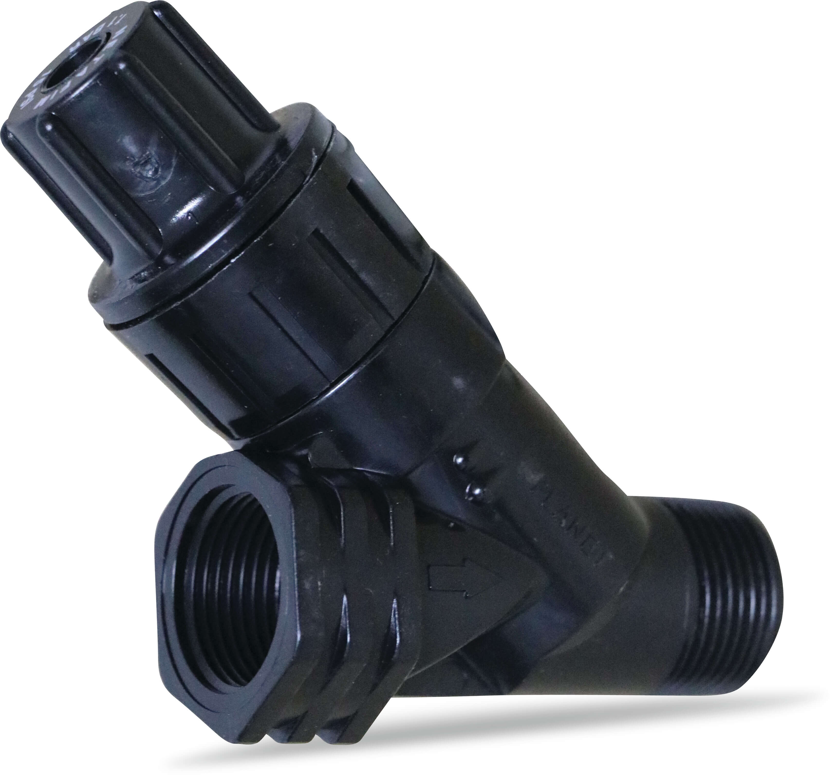 Netafim Pressure regulator plastic 3/4" male thread x female thread 10bar black type PRV 2000-1S 1.1 bar