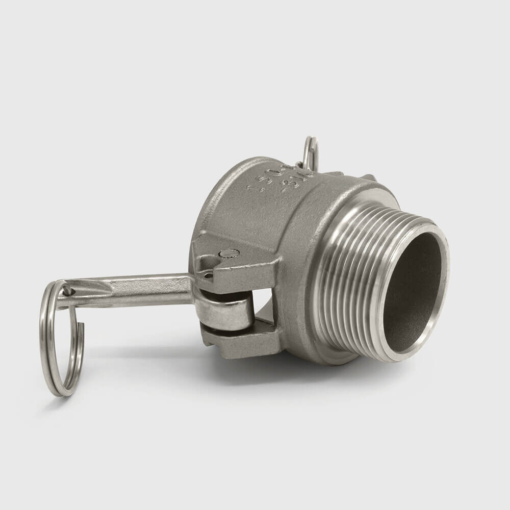 Quick coupler stainless steel 316 3/4" female part Camlock x male thread 16bar type Camlock B