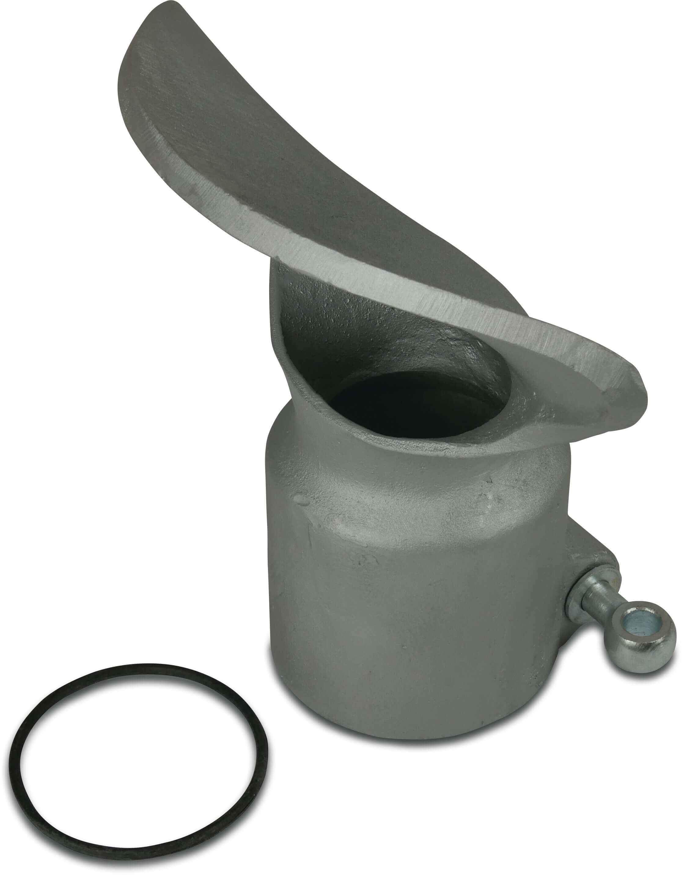 Wide spreader nozzle steel galvanised type Bauer