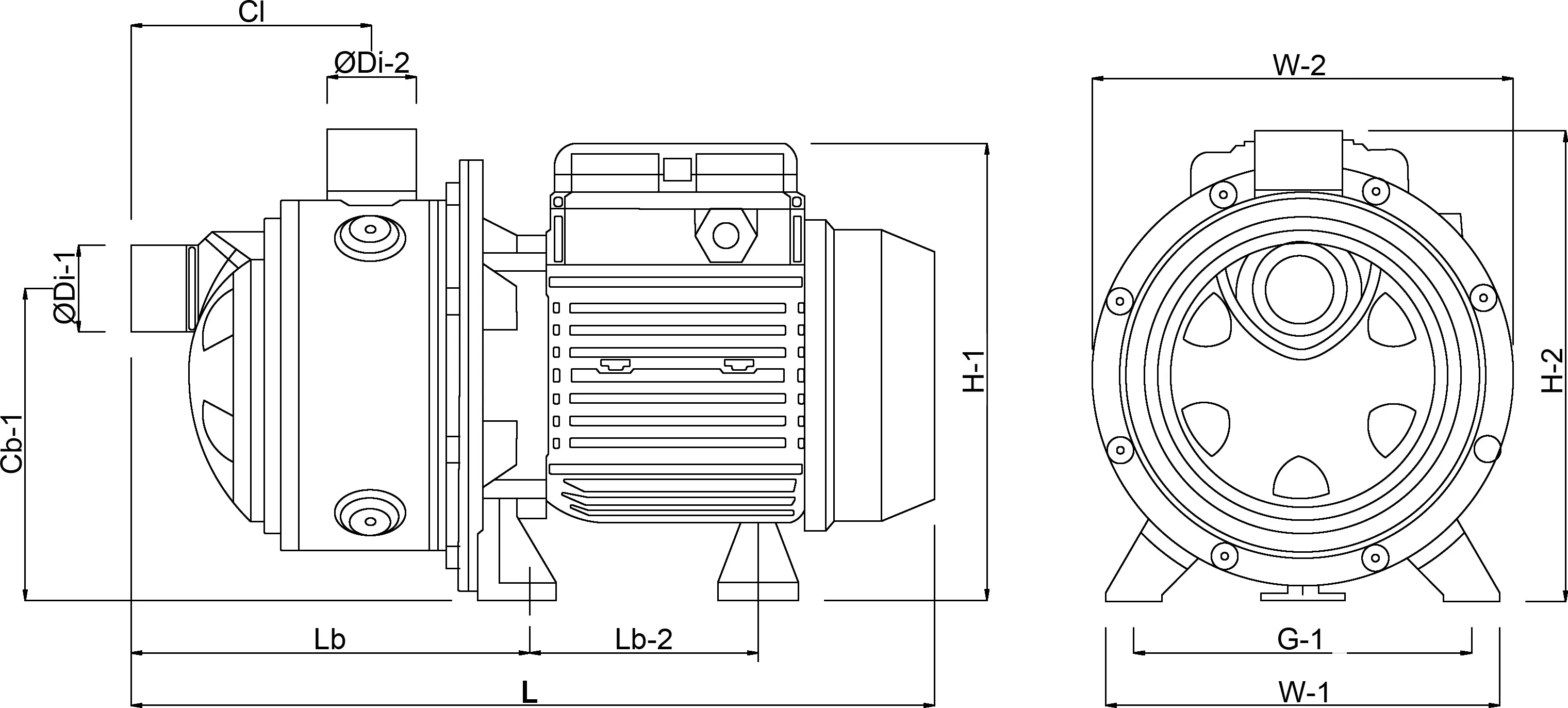 Foras Mehrstufige Kreiselpumpe Edelstahl 304 1" Innengewinde 7bar 4,4A 230VAC Blau Typ P 3S-100/5 M