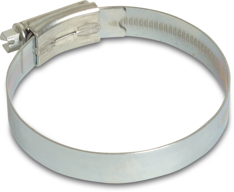 Wormdrive hose clip steel galvanised 130 mm x 160 mm BS 5315 Lloyds type W1 13 mm